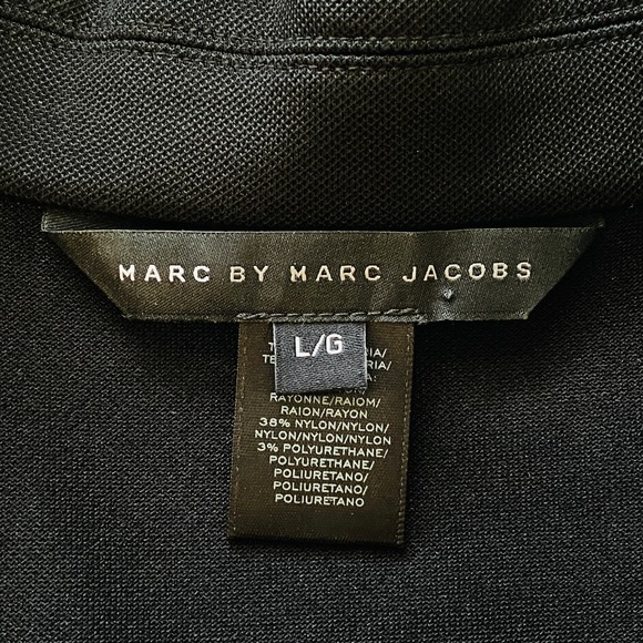 Marc by Marc Jacobs Asymmetrical Shirt Dress Women Large Ruched Casual Chic Luxe - Picture 10 of 11